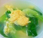 チンゲン菜と卵の中華スープ